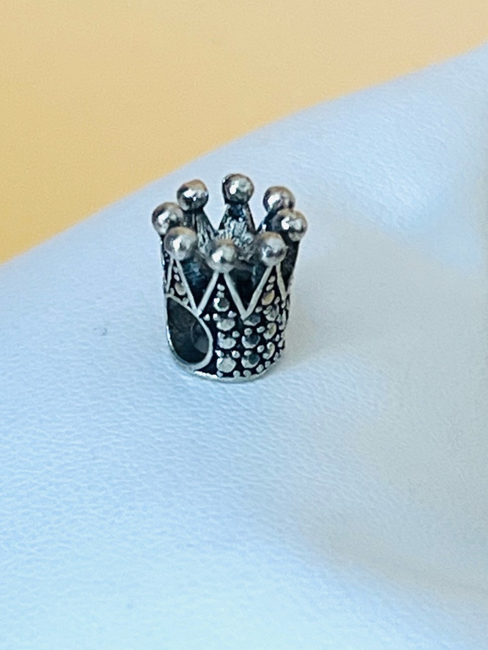 Silver .925 royal crown bracelet charm, stamped